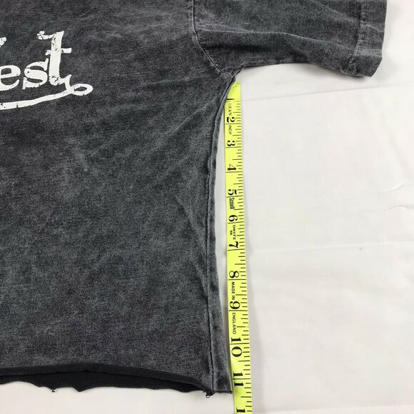 Key West Florida distressed crop top tshirt‎ large Raw Hem Basix Vintage - Picture 6 of 10